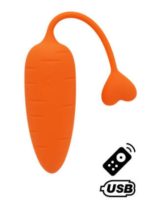 CARROT, Un Œuf vibrant avec télécommande, couleur et forme "Carotte" en silicone médical - BQ134ORA